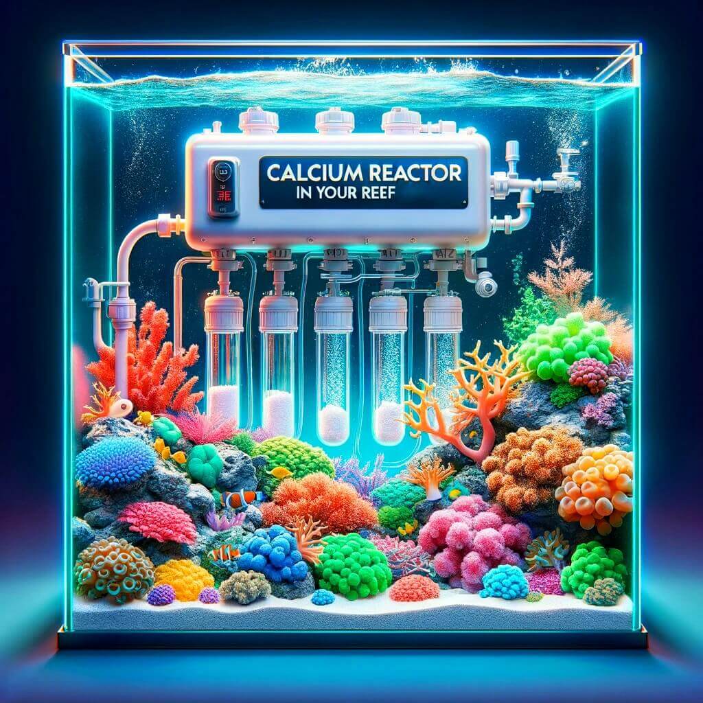Calcium reactor on a reef aquarium