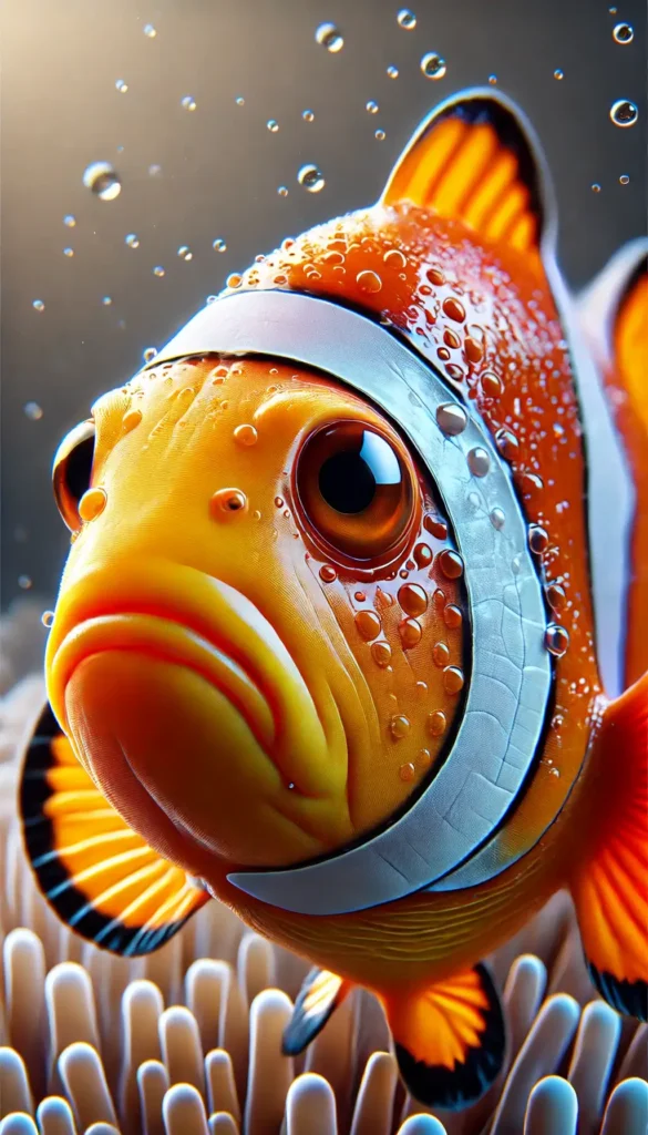 hyper realistic clownfish upclose reef keeping